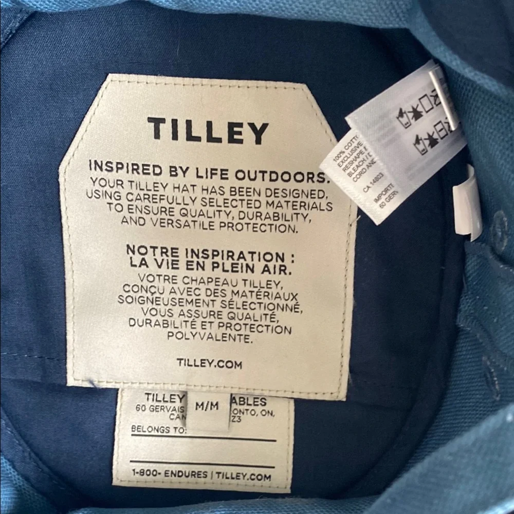 Tilley Blue Outdoor Hat - Kids Size Medium - Picture 2 of 5